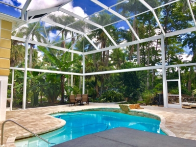 2 story panoramic-view pool enclosure